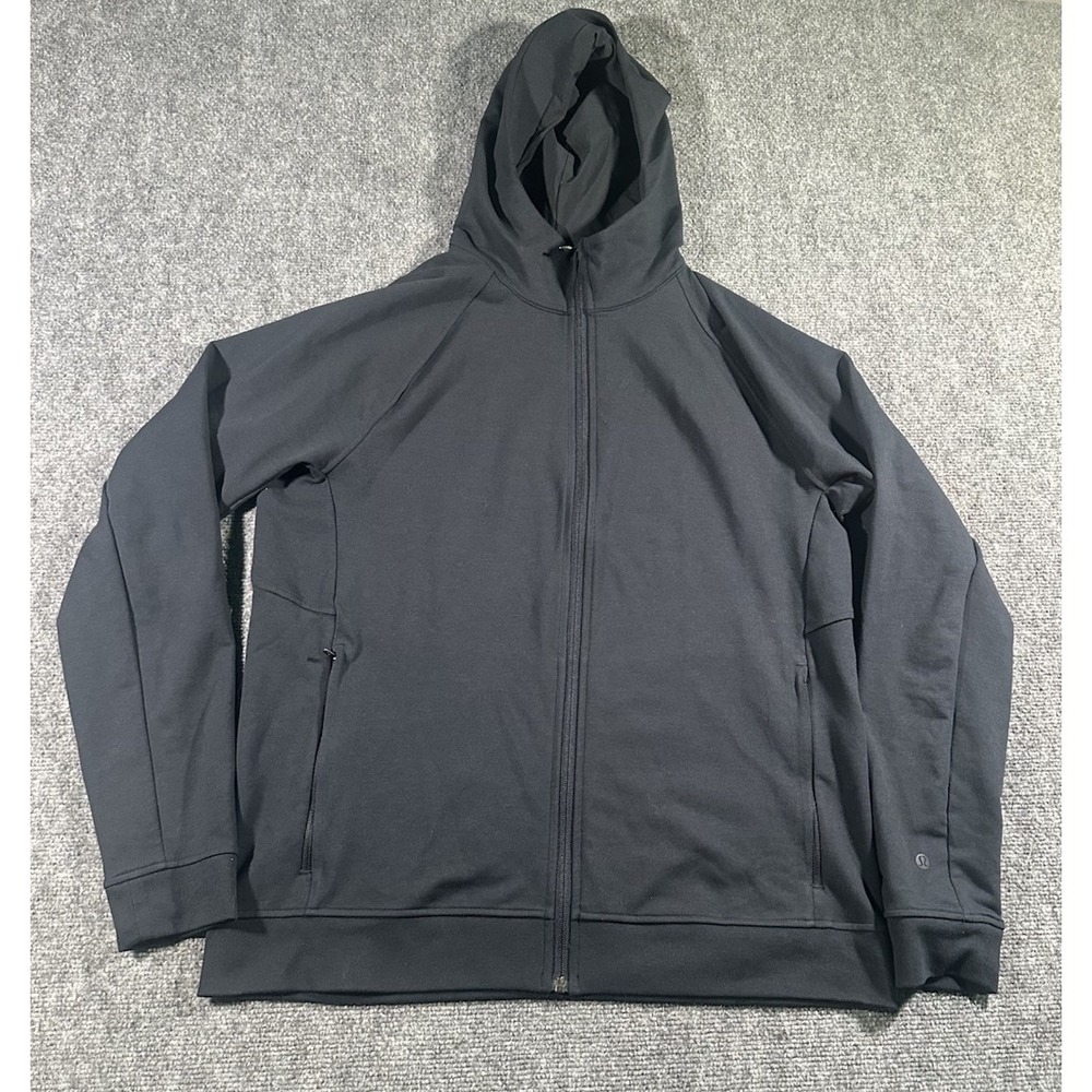 NWOT Lululemon City Sweat Hoodie Mens L Black Full Zip Sweatshirt Performance